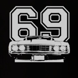 1969 Mercury Cyclone Grill White Graphic Year T Shirt