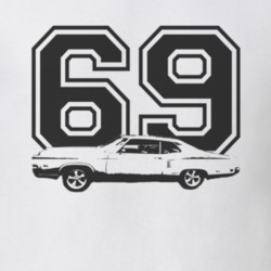 1969 MERCURY MONTEREY Side Black Graphic year T Shirt