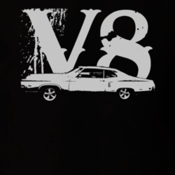 1969 MERCURY MONTEREY Side White Graphic V8 T Shirt