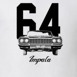 1964 Impala Grill View With Year And Model Light Color T Shirt
