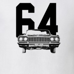 1964 Impala Grill View With Year Light Color T Shirt