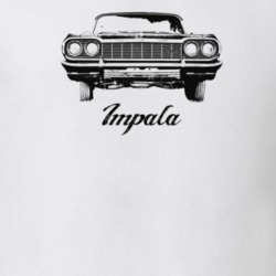 1964 Impala Grill View With Model Light Color T Shirt