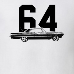 1964 Impala Side View With Year Light Color T Shirt