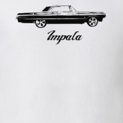 1964 Impala Side View With Model Light Color T Shirt
