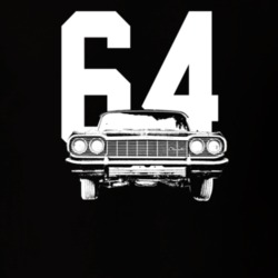 1964 Impala Grill View With Year Dark Color T Shirt