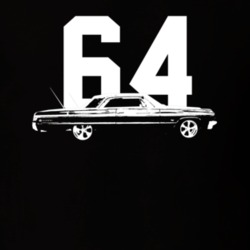 1964 Impala Side View With Year Dark Color T Shirt