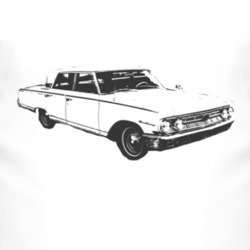 1963 MERCURY MONTEREY Side Black Graphic T Shirt