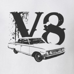 1963 MERCURY MONTEREY Side Black Graphic V8 T Shirt