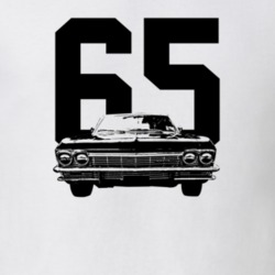 1965 Impala Grill View With Year Light Color T Shirt