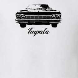 1965 Impala Grill View With Model Light Color T Shirt
