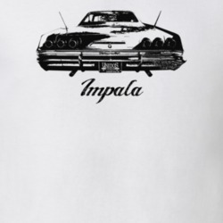1965 Impala Rear View With Model Light Color T Shirt