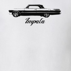 1965 Impala Side View With Model Light Color T Shirt