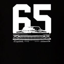 1965 Impala Grill View With Year Dark Color T Shirt