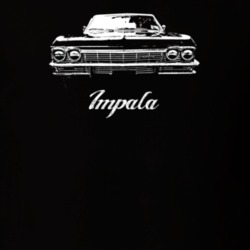 1965 Impala Grill View With Model Dark Color T Shirt