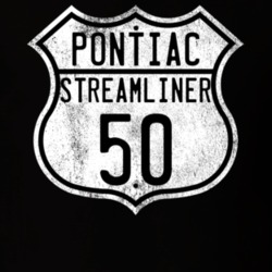 1950 Streamliner Highway Route Sign Distressed T Shirt