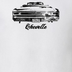 1966 Chevelle Rear View With Model Light Color T Shirt