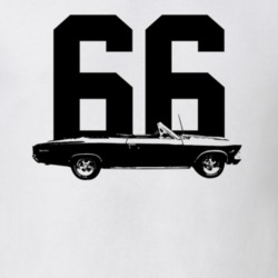 1966 Chevelle Side View With Year Light Color T Shirt