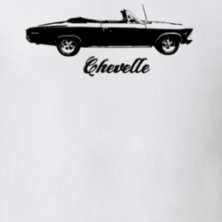 1966 Chevelle Side View With Model Light Color T Shirt