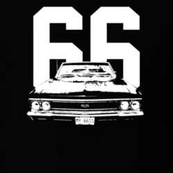 1966 Chevelle Grill View With Year Dark Color T Shirt