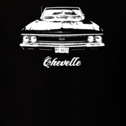 1966 Chevelle Grill View With Model Dark Color T Shirt