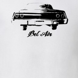 1962 Bel Air Rear View With Model Light Color T Shirt