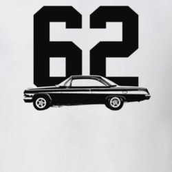 1962 Bel Air Side View With Year Light Color T Shirt