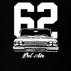 1962 Bel Air Grill View With Year and Model Dark Color T Shirt