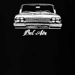 1962 Bel Air Grill View With Model Dark Color T Shirt