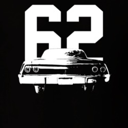 1962 Bel Air Rear View With Year Dark Color T Shirt