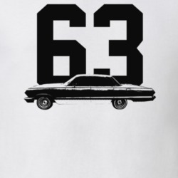 1963 Bel Air Side View With Year Light Color T Shirt
