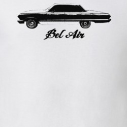 1963 Bel Air Side View With Model Light Color T Shirt
