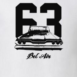 1963 Bel Air Rear View With Year and Model Light Color T Shirt