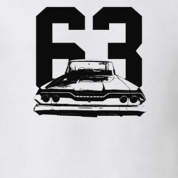 1963 Bel Air Rear View With Year Light Color T Shirt