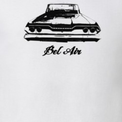 1963 Bel Air Rear View With Model Light Color T Shirt