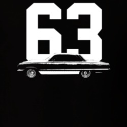 1963 Bel Air Side View With Year Dark Color T Shirt