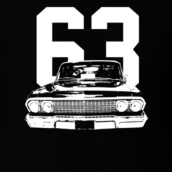 1963 Bel Air Grill View With Year Dark Color T Shirt