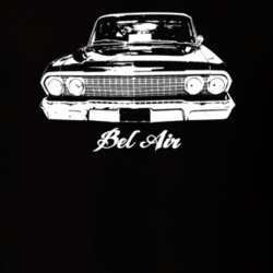 1963 Bel Air Grill View With Model Dark Color T Shirt