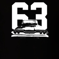 1963 Bel Air Rear View With Year Dark Color T Shirt