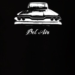 1963 Bel Air Rear View With Model Dark Color T Shirt