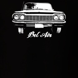 1964 Bel Air Grill View With Model Dark Color T Shirt