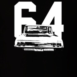 1964 Bel Air Rear View With Year Dark Color T Shirt