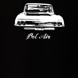1964 Bel Air Rear View With Model Dark Color T Shirt