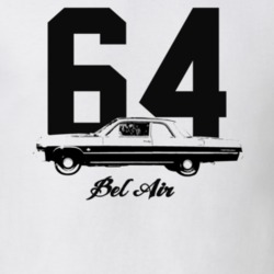 1964 Bel Air Side View With Year And Model Light Color T Shirt