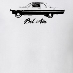 1964 Bel Air Side View With Model Light Color T Shirt