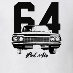 1964 Bel Air Grill View With Year And Model Light Color T Shirt