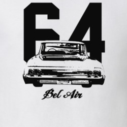 1964 Bel Air Rear View With Year And Model Light Color T Shirt