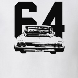 1964 Bel Air Rear View With Year Light Color T Shirt