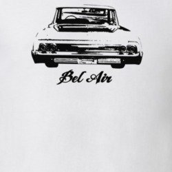 1964 Bel Air Rear View With Model Light Color T Shirt