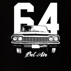 1964 Bel Air Grill View With Year And Model Dark Color T Shirt