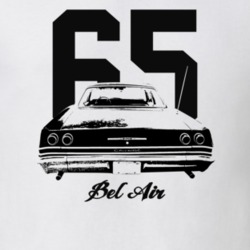 1965 Bel Air Rear View With Year And Model Light Color T Shirt